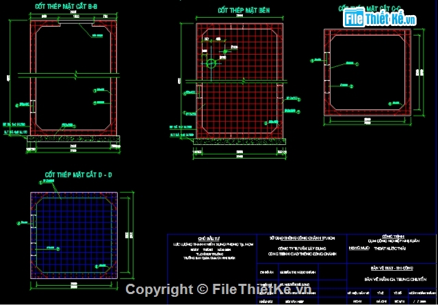 File thiết kế,hố ga,hầm ga trung chuyển